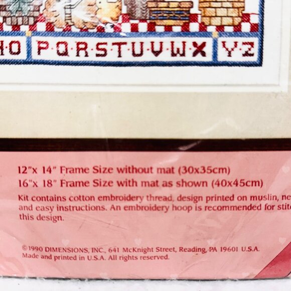 Vintage Dimensions Stamped Cross Stitch Kit "The Rooster Crows" - New/Sealed - Picture 3 of 6